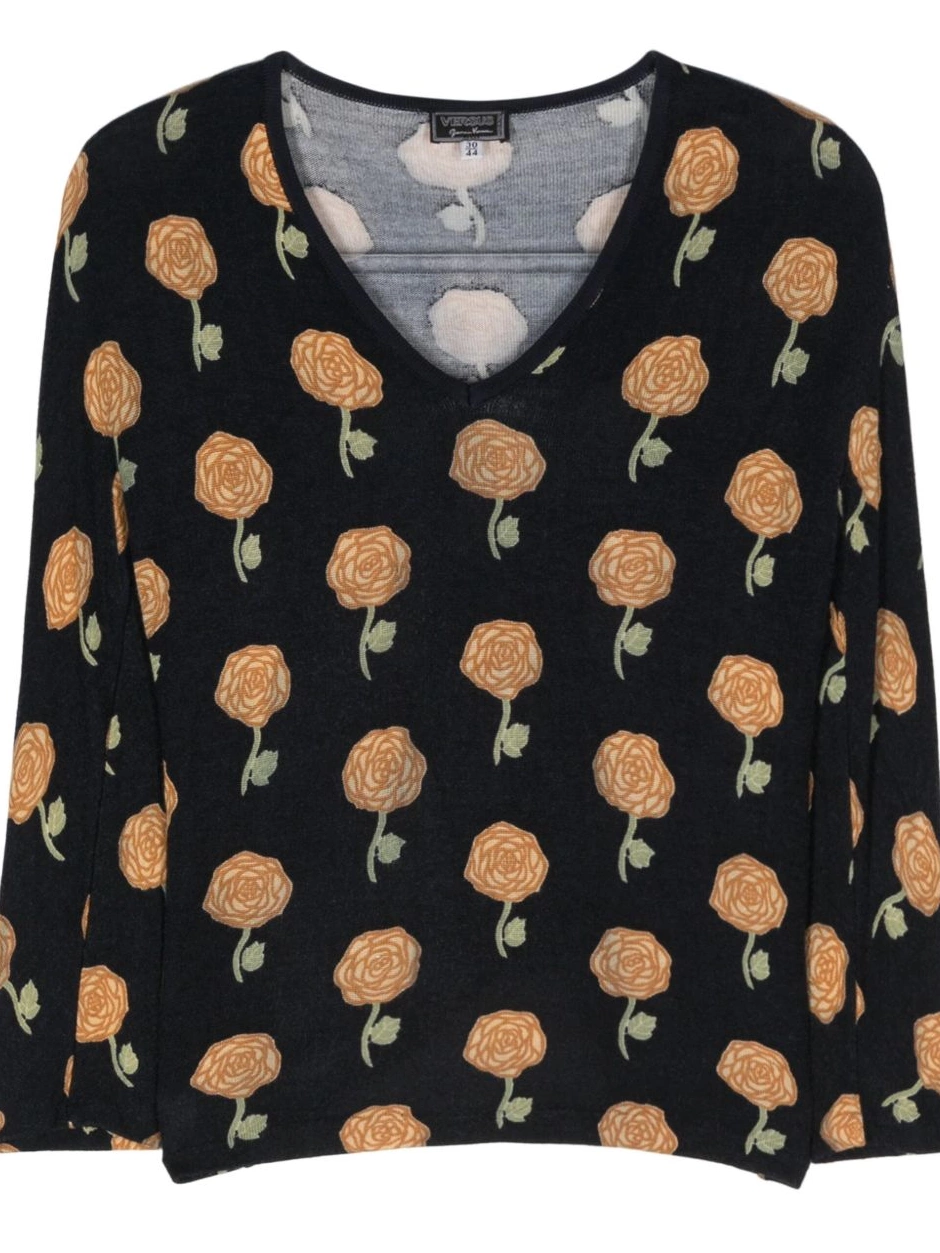 Affordable floral-print Versace jumper Women 2000s 0409